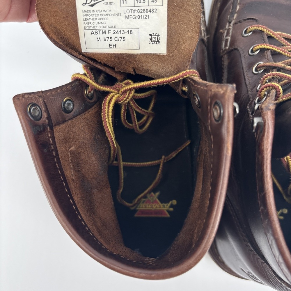 Danner Bull Run Mens Brown Leather Moc Toe Work Boots Made in USA Oil Resistant - Picture 13 of 14